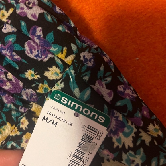 Only ditsy flowers ruffled boho peasant mini skirt NWT - Picture 8 of 11